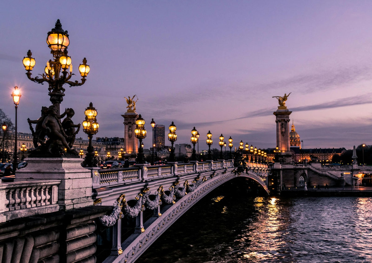 Le pont Alexandre III illuminé à Paris