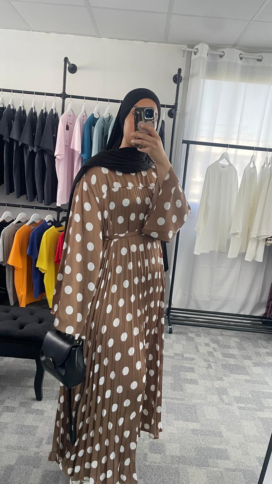 Robe maxi à pois Nayira