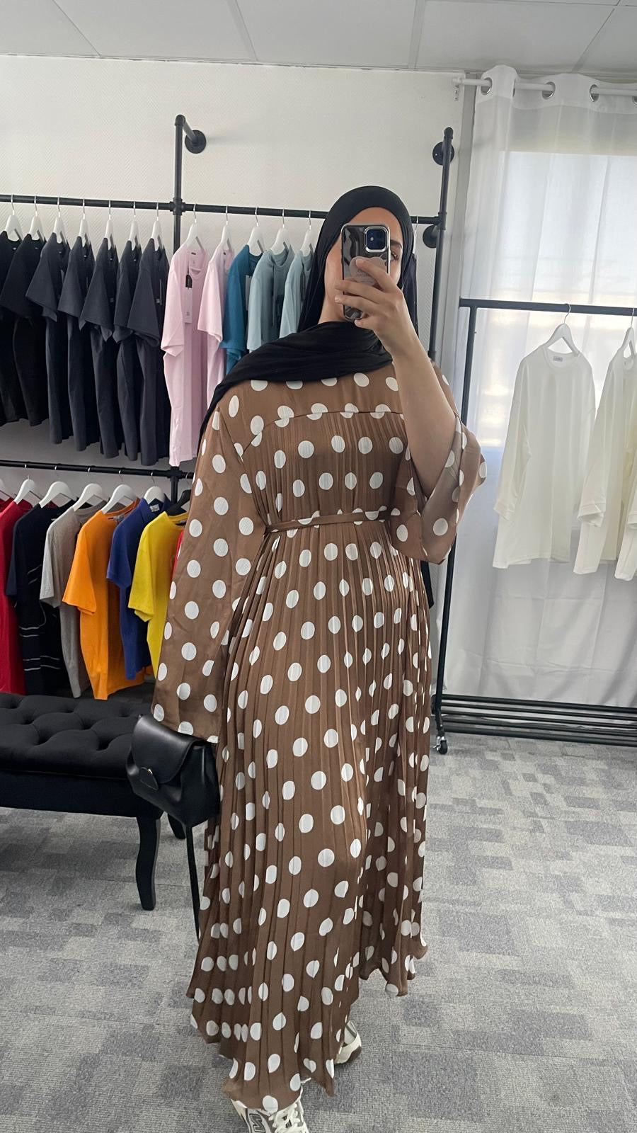 Robe maxi à pois Nayira