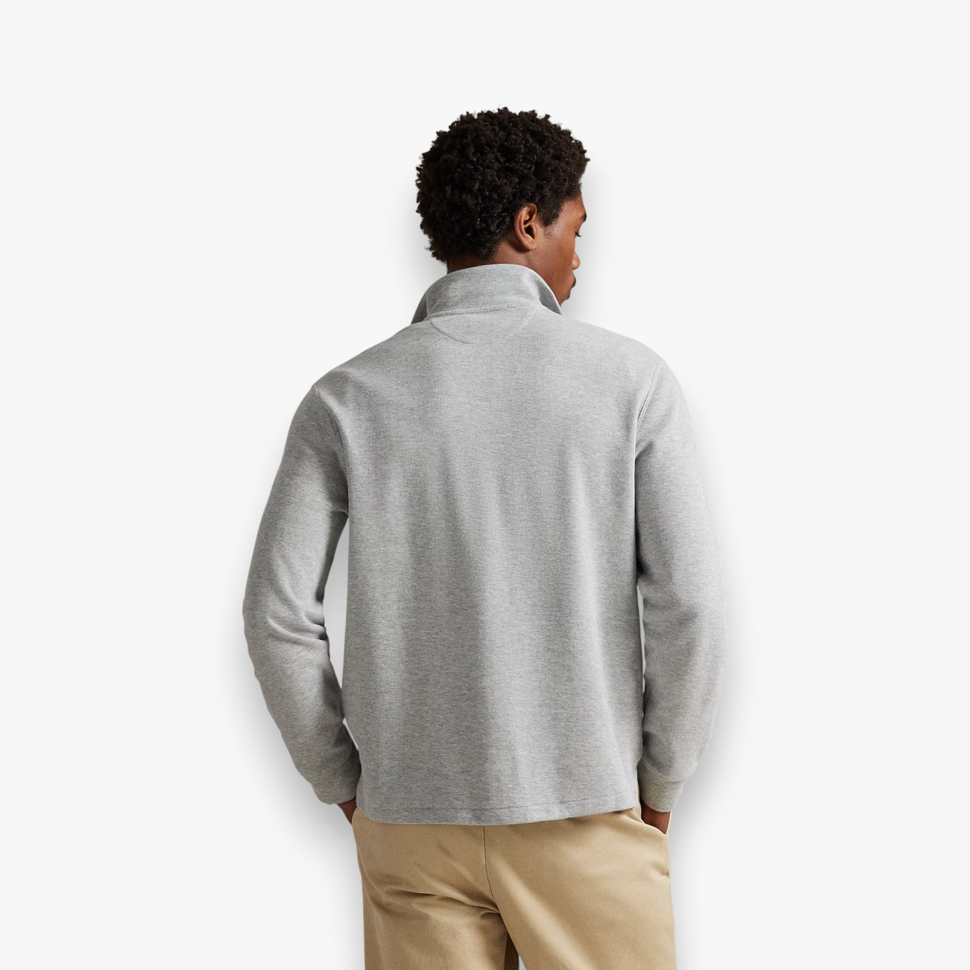 Pull demi-zippé côtelé Estate